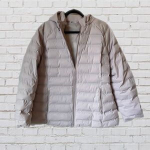 Neutral Pink Packable Puffer Jacket